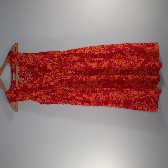 MOTHERHOOD MATERNITY PINK/ORANGE FLORAL DRESS SZ M. - Picture 1 of 10